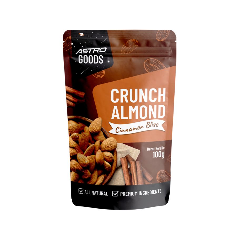 Cinnamon Bliss Crunch Almonds Astro Goods 100gram