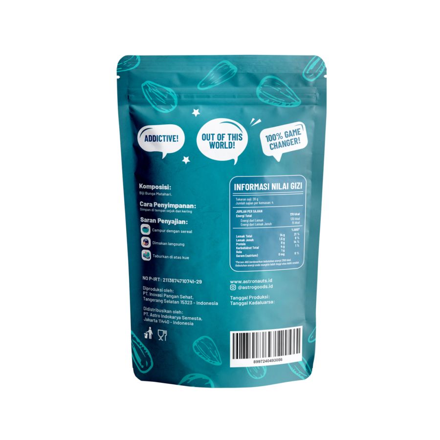 Roasted Sunflower Seeds Classic Astro Goods 100gram