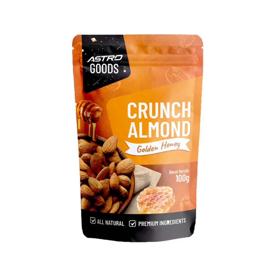 Golden Honey Crunch Almonds Astro Goods 100gram