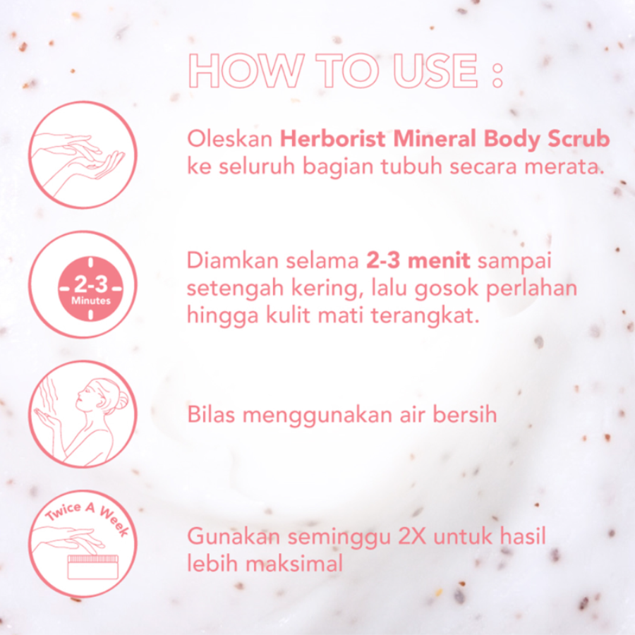 Herborist Mineral Body Scrub Sea Salt & Volcanic Mud 200gram 200gram