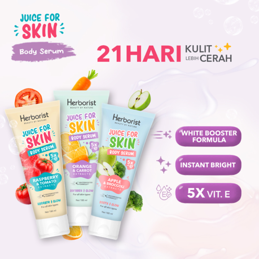 Herborist Juice For Skin Body Serum Raspberry Tomato 180ml