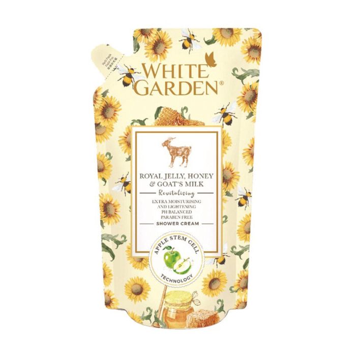 White Garden Revitalizing Royal Jelly, Honey & Goat Milk Shower Cream Refill