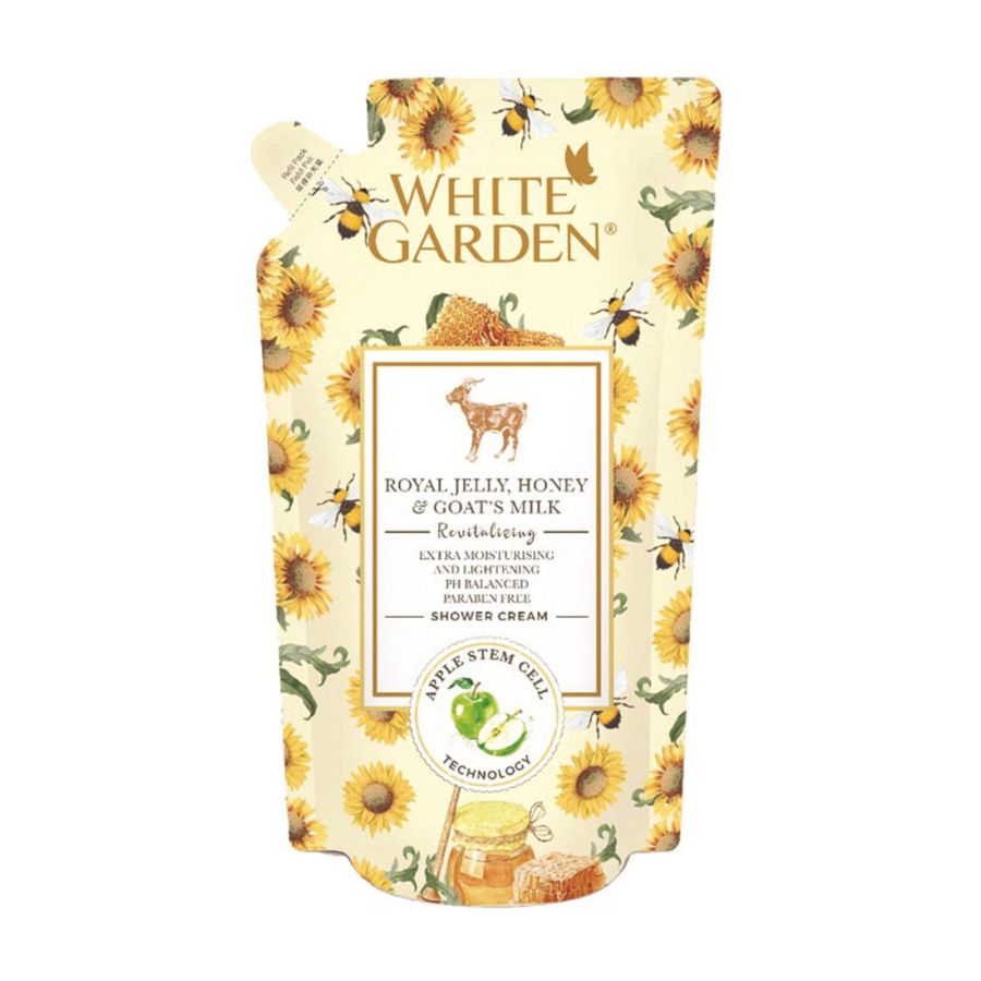 White Garden Revitalizing Royal Jelly & Honey Shower Cream Refill 900ml