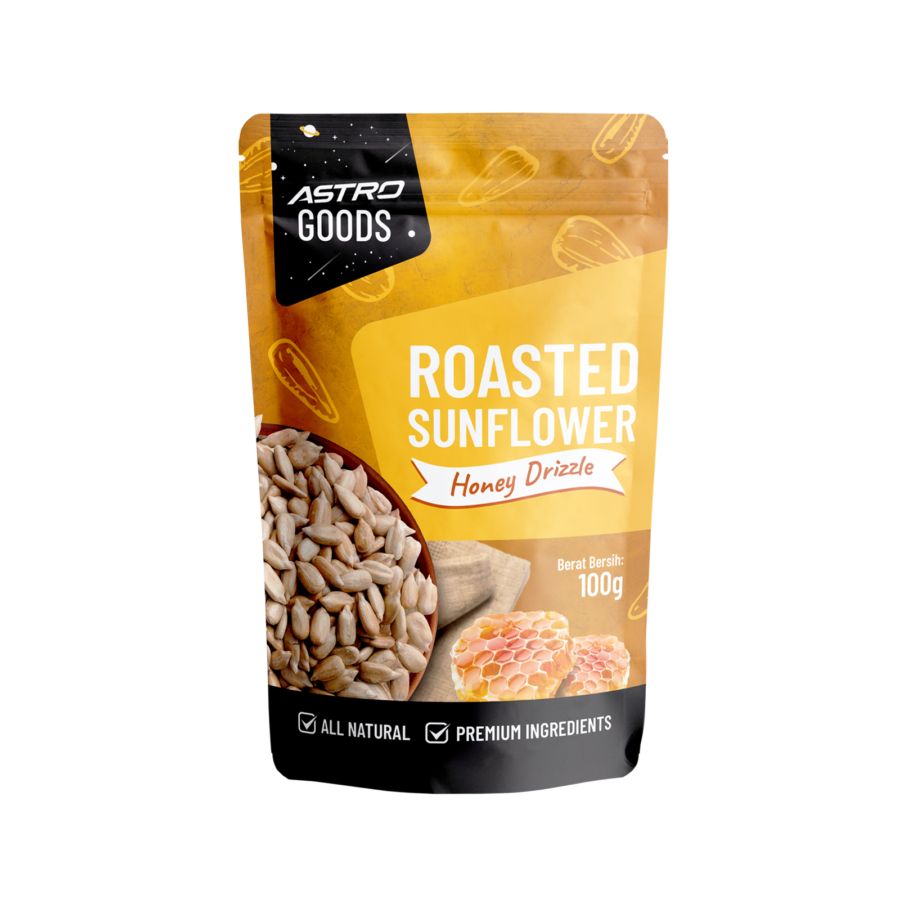 Honey Drizzle Roasted Sunflower Seeds Astro Goods 100gram