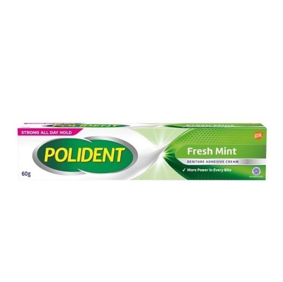 Polident Perekat Gigi Tiruan Adhesive Fresh Mint  60gram