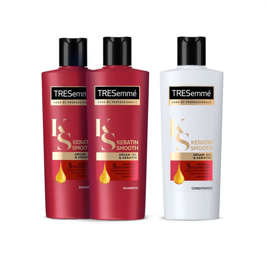 Bundle 2 Tresemme Shampoo Keratin Smooth 170ml & 1 Tresemme Conditioner Keratin Smooth 170ml