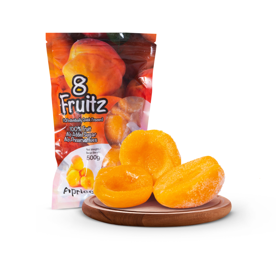 8 Fruitz Apricot Halves Frozen (IQF) 500gram