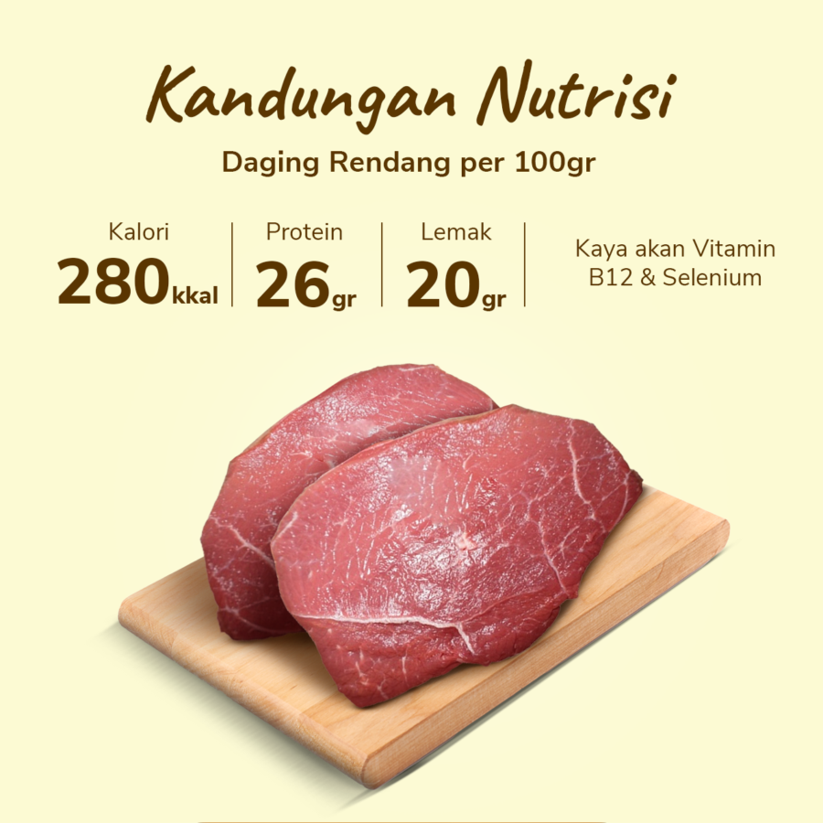 Daging Sapi Rendang Astro Farm 1000gram