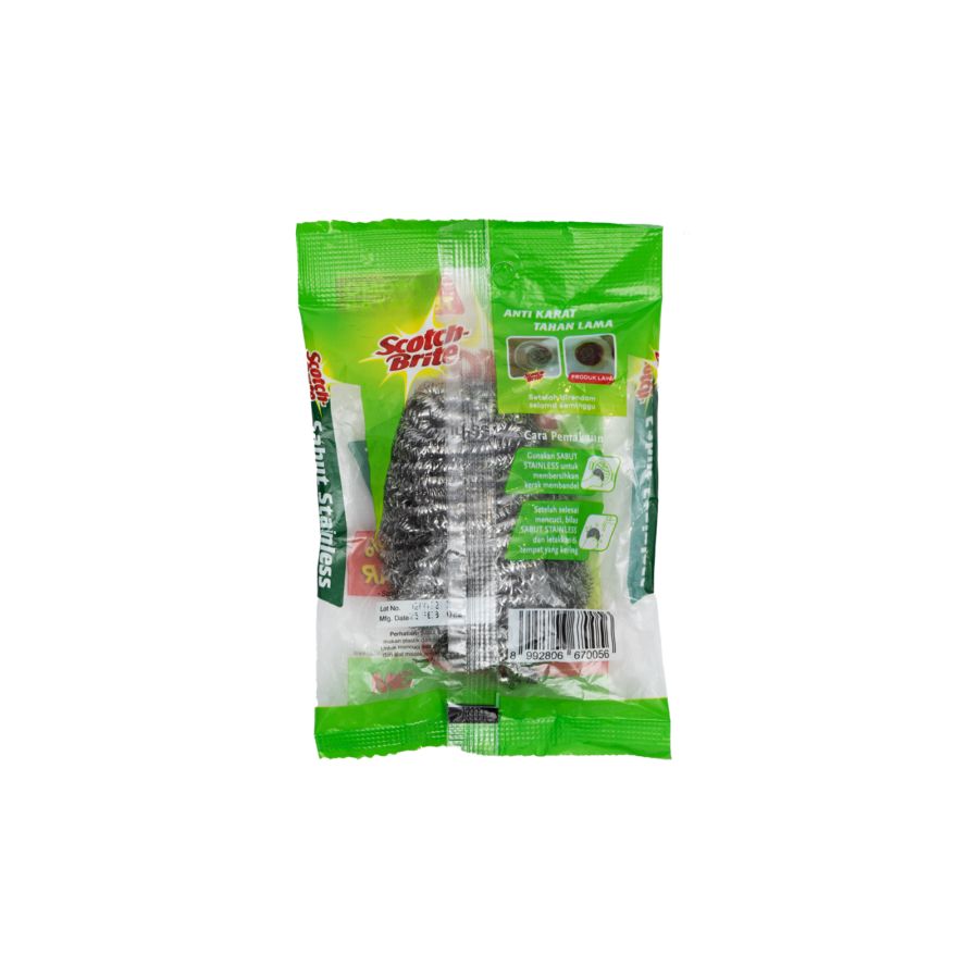 3M Scotch Brite Sabut Stainless Anti Karat ID-SS/Alat Pembersih Rumah 1pcs