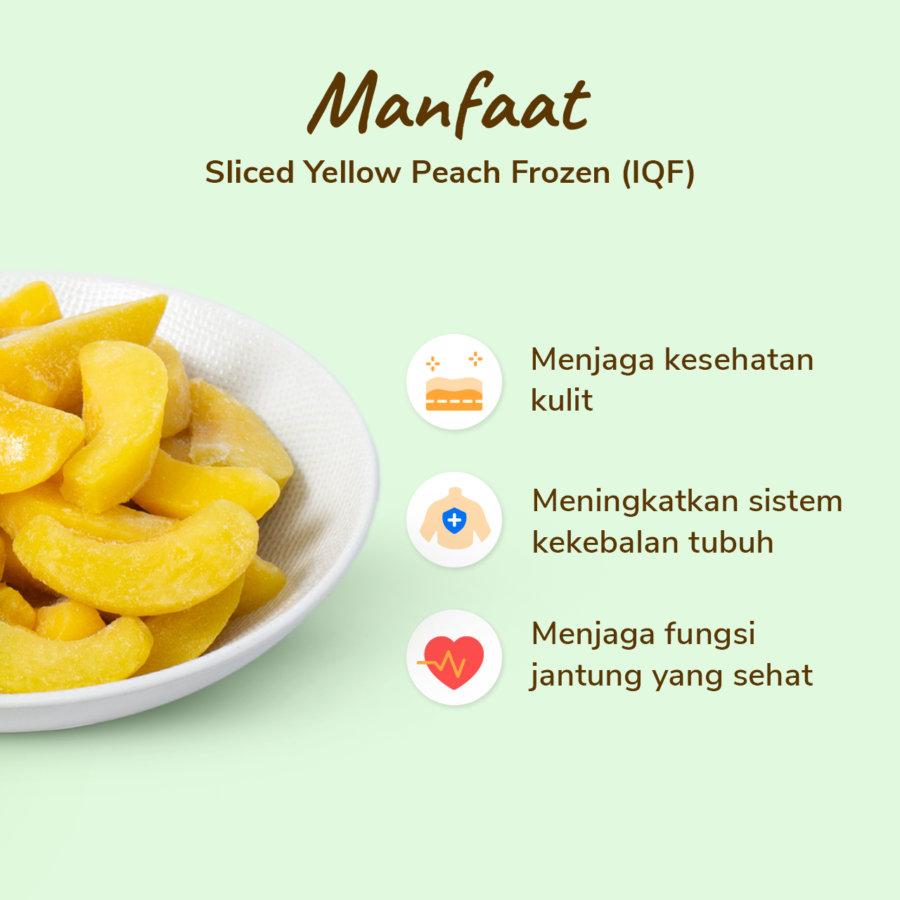 8 Fruitz Yellow Peach Sliced Frozen (IQF) 500gram