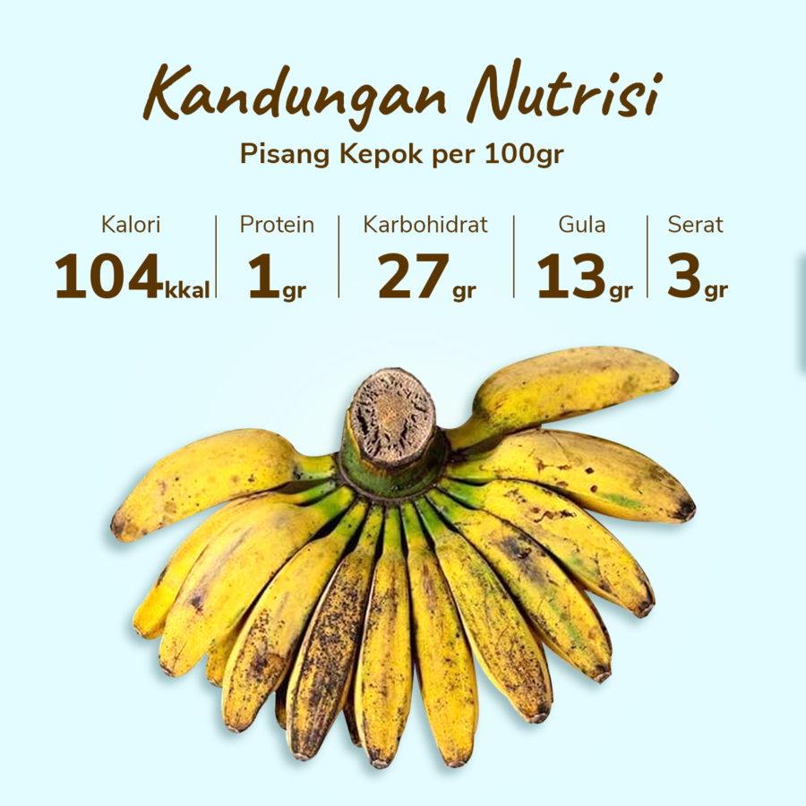 Pisang Kepok Kuning Astro Farm 450-600 gram