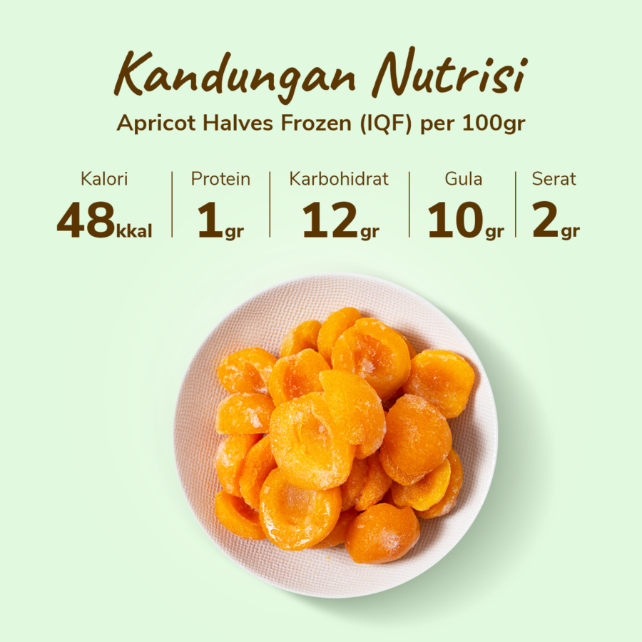 8 Fruitz Apricot Halves Frozen (IQF) 500gram