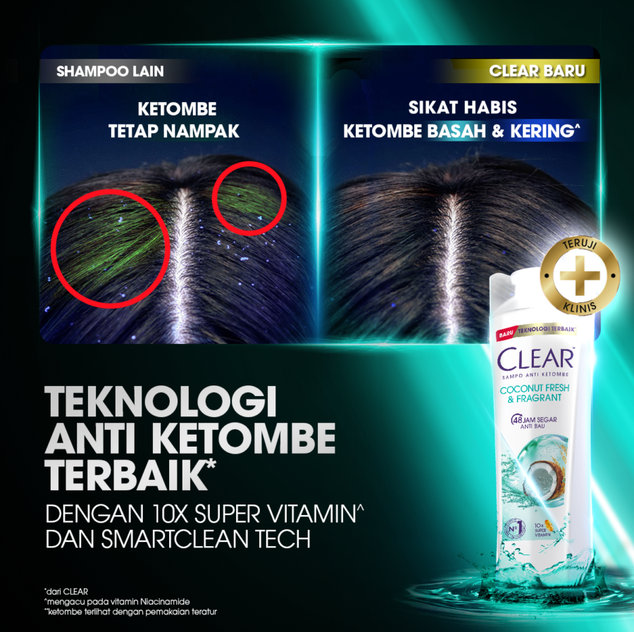 Clear Shampoo Coconut Oil + Rice Freshness 160ml