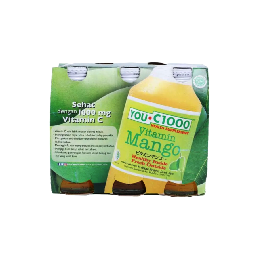 You C1000 Health Drink Vitamin Mango Liquid 140ml 6bottles 6bottles