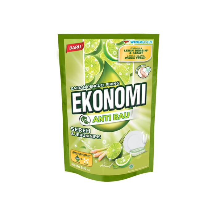 Ekonomi Power Liquid Sabun Cuci Piring Sereh & Jeruk Nipis Pouch