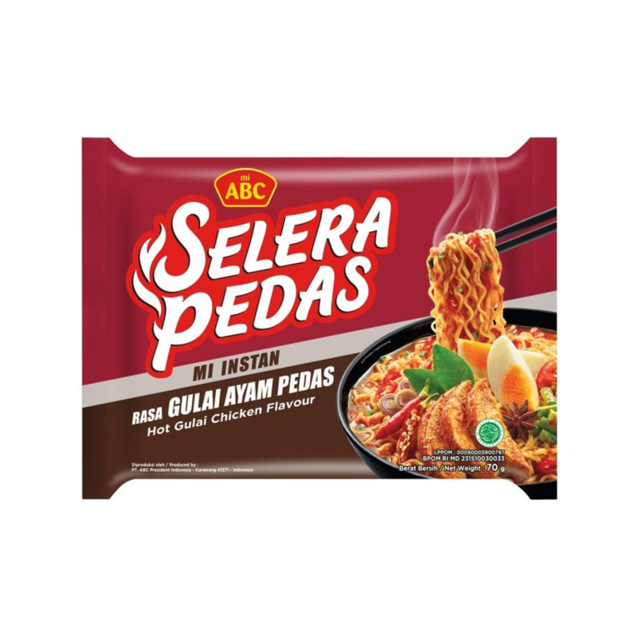 ABC Selera Pedas Kuah Gulai Ayam Pedas Mie Instan 70gram