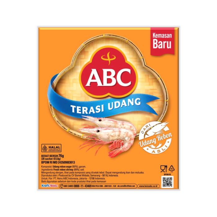 ABC Terasi Udang Sachet 20 x 3.8 gr