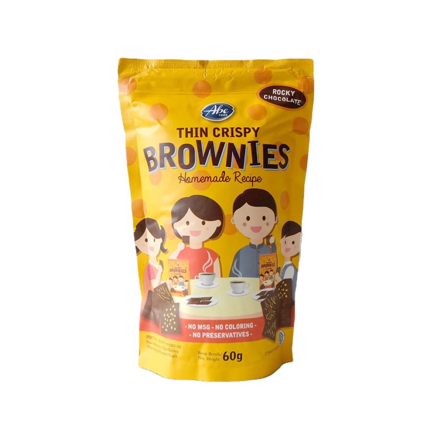 Abe Food Chocolate Thin Crispy Brownies Rocky/Snack Bayi 60gram