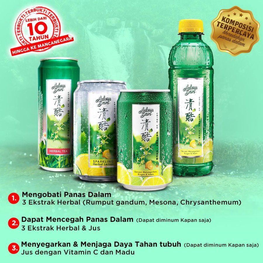 Adem Sari Ching Ku Sparkling Herbal Lemon 320ml