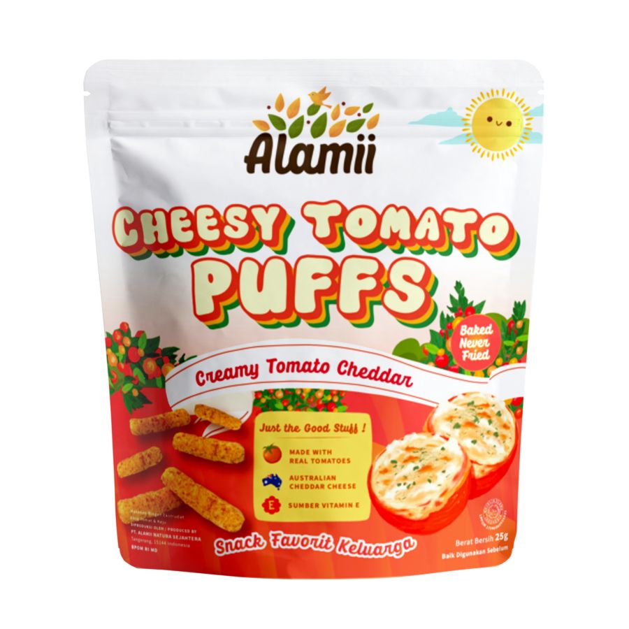 Alamii Cheesy Tomato Puffs (1 Thn+) 25gram