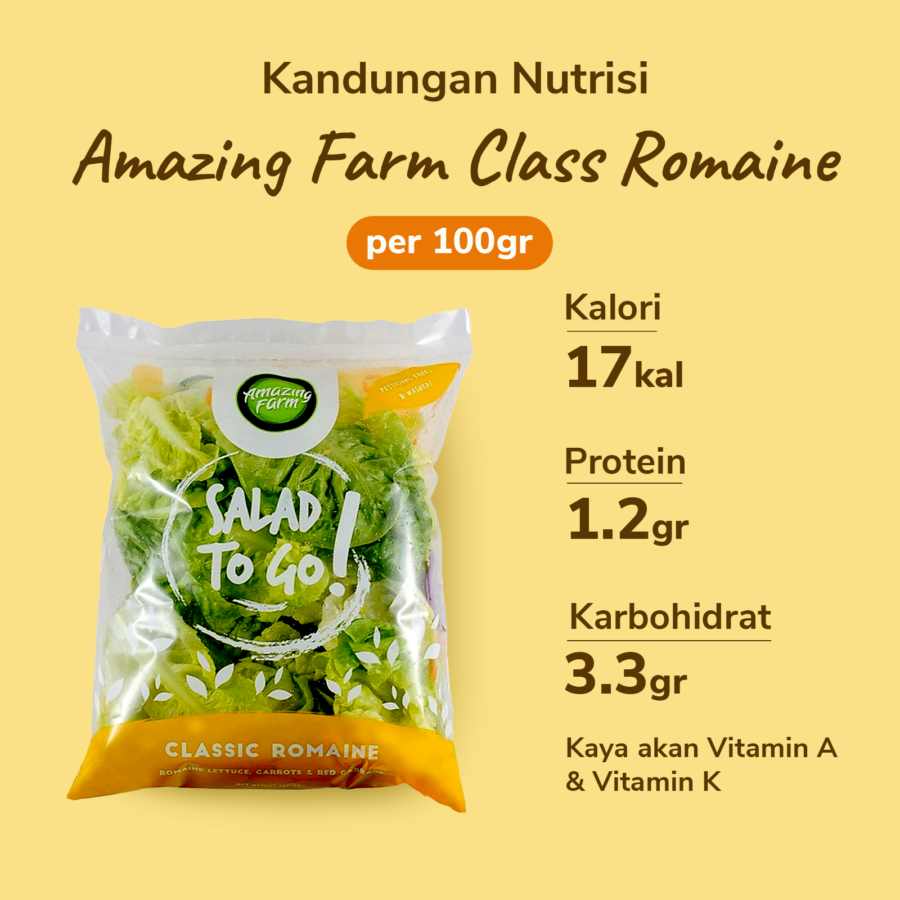 Amazing Farm Class Romaine Salad To Go 150gram