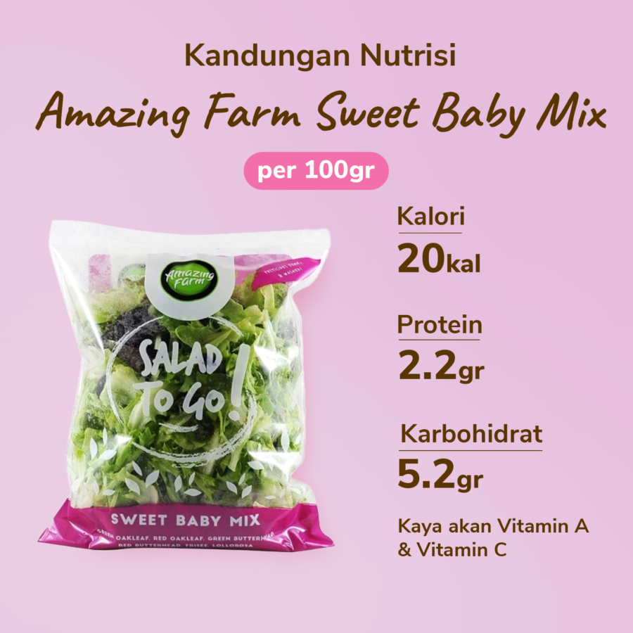 Amazing Farm Sweet Baby Mix Salad To Go 150gram
