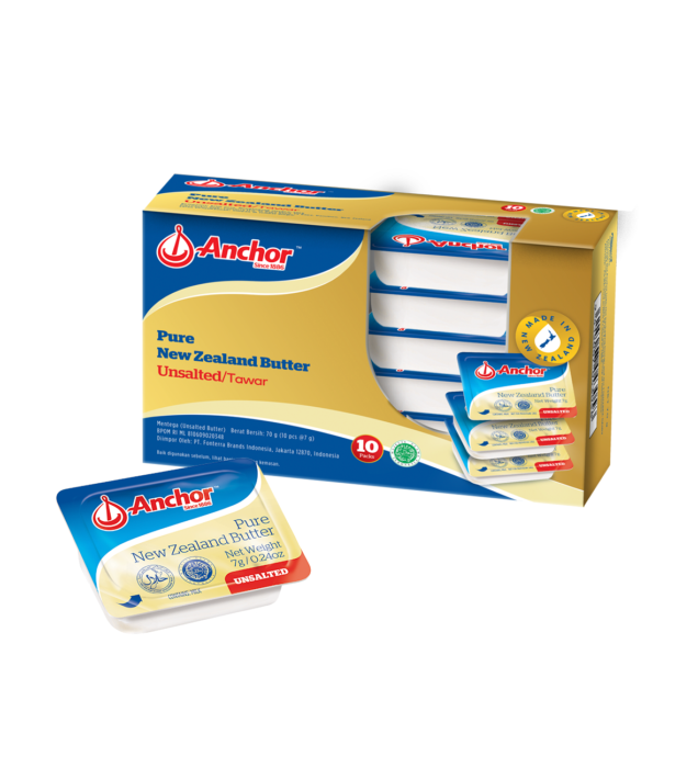 Anchor Minidish Unsalted Butter 7gr x 10 pcs/Mentega