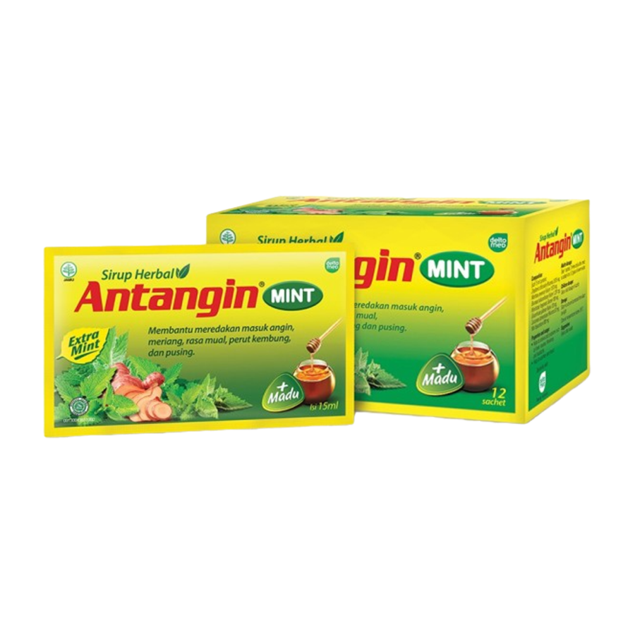 Antangin Mint Sirup Herbal Masuk Angin 12sachets 1box