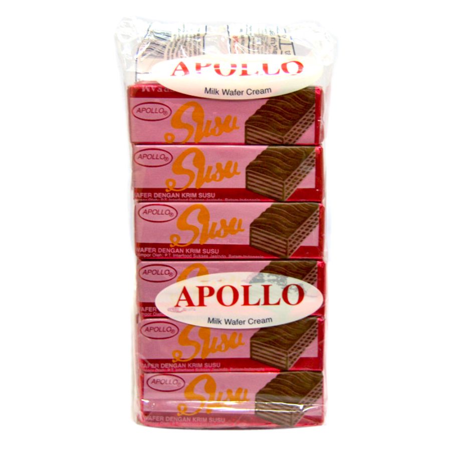 Apollo Wafer Milk isi 12pc 144gram