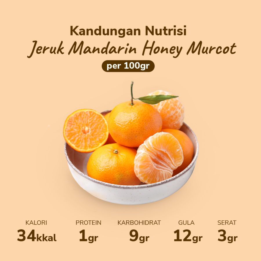 Jeruk Mandarin Honey Murcot Less Seed Astro Farm 5-8 pcs 800-900 gram