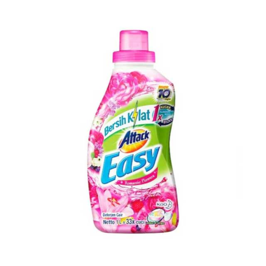 Attack Easy Liquid Romantic Flower 1L/Deterjen Cair 1pcs
