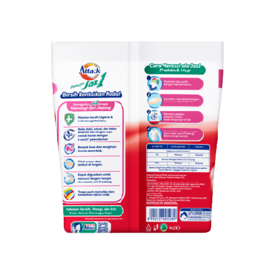 Attack Jaz1 Semerbak Cinta Deterjen Bubuk 800gram