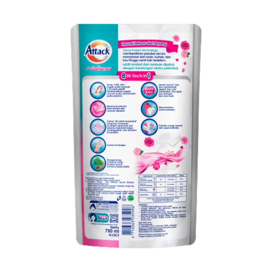 Attack Plus Softener Deterjen Cair 750ml