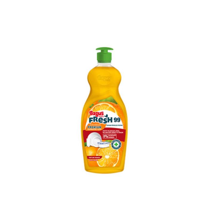 Bagus Fresh99 Premium Anti Bacterial Dish Washing Liquid Fortune Orange Botol 