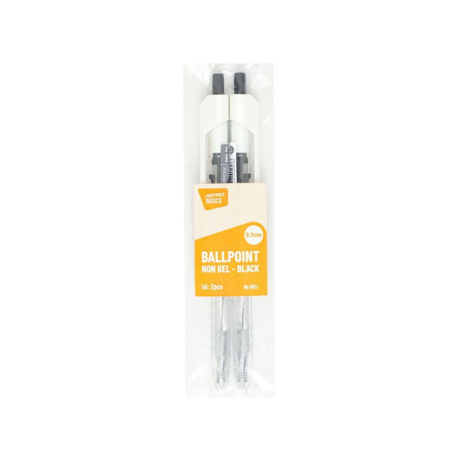 Ballpoint / Pulpen Non Gel Black - Astro Basics 1pack
