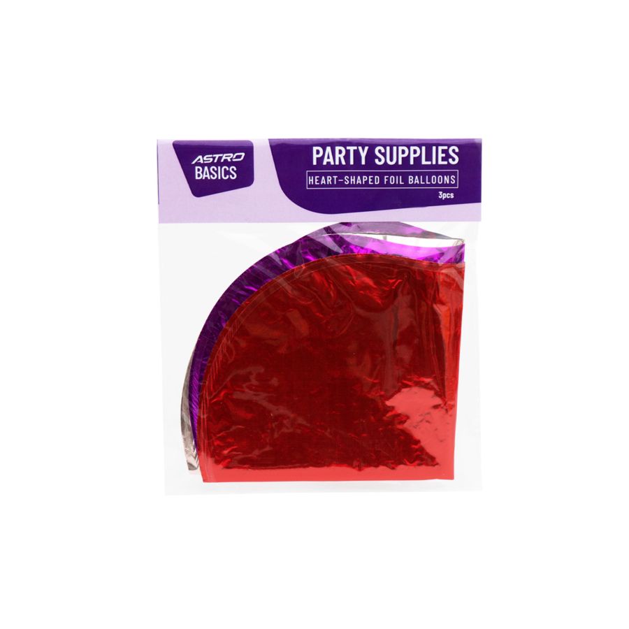Balon Foil Hati 25 cm 3 pcs - Astro Basics 1pack