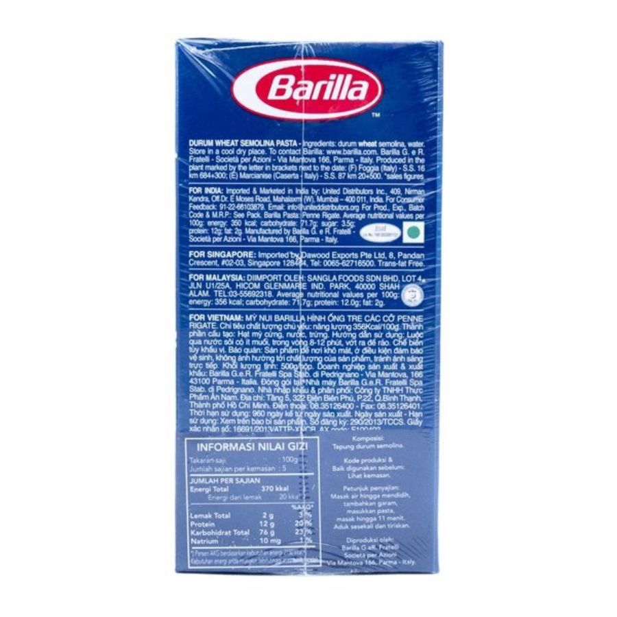 Barilla Penne Rigate Pasta 500gram