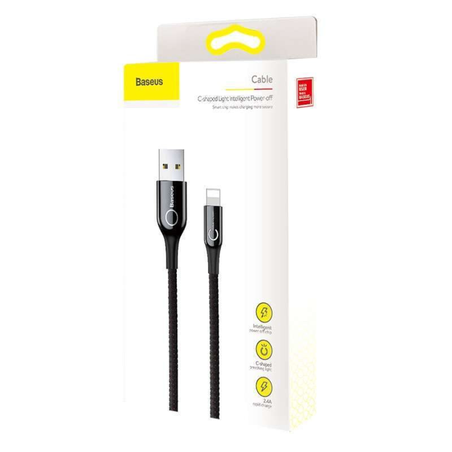 [INVALID] Baseus C-shaped Light Intelligent power-off Cable Black