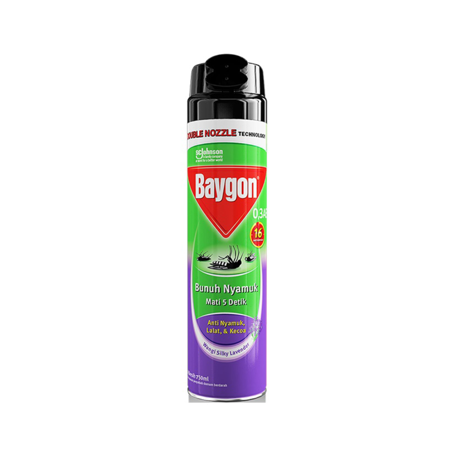 Baygon Aerosol Lavender/Pembasmi Serangga 750ml