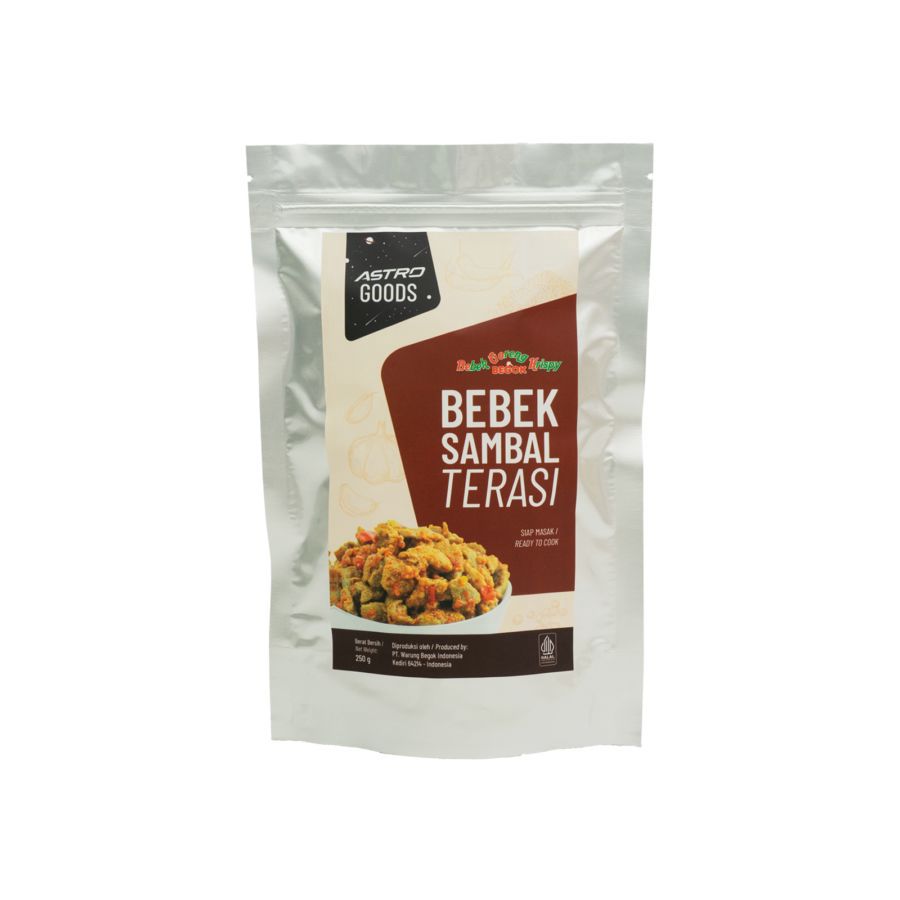 Bebek Sambel Terasi Astro Goods x Bebek Goreng Crispy Begok 250gram