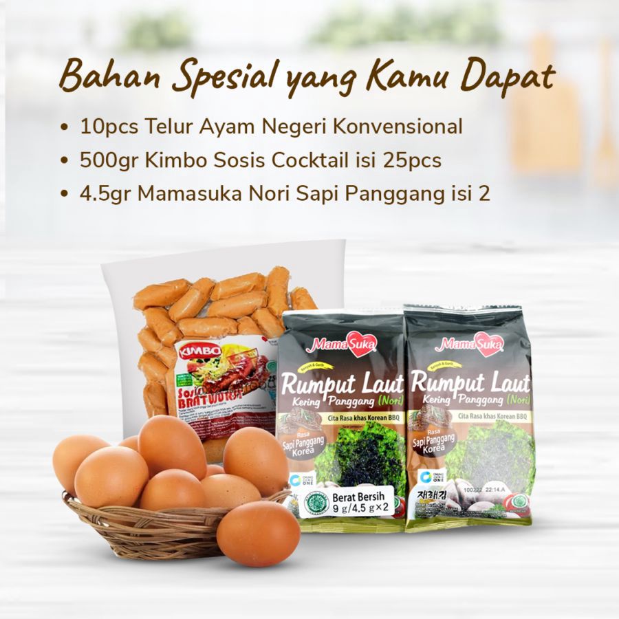 Bekal Spesial: Sosis Nori Bakar & Telur 1pcs