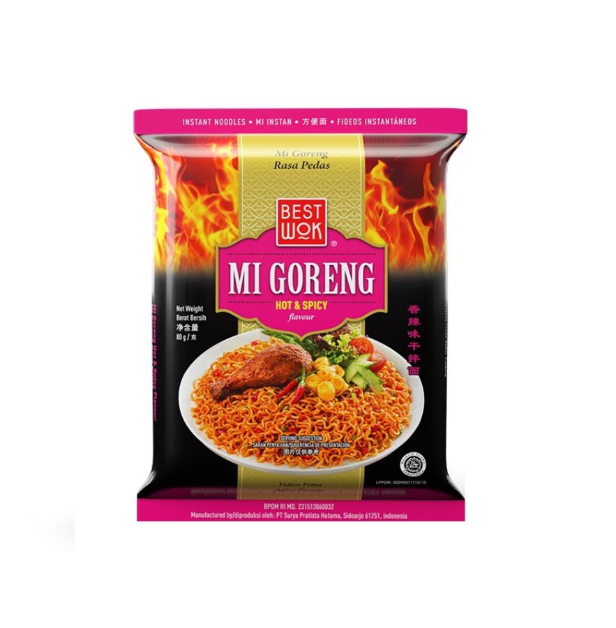 Best Wok Mi Goreng Hot & Spicy/Mie Instan 80gram