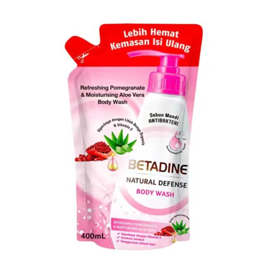 [INVALID] Betadine Body Wash Pome & Aloe Vera Refill 400 ml 400ml