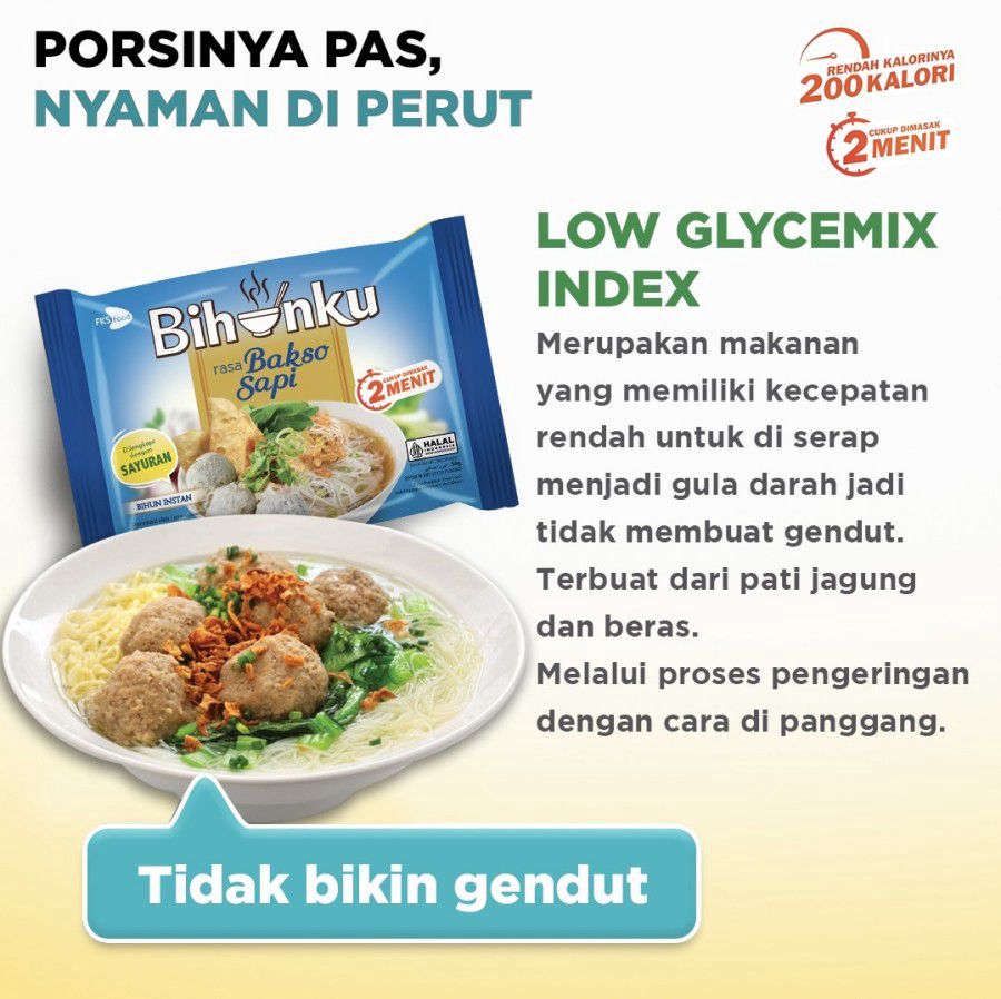 Bihunku Bihun Instan Bakso Sapi 55gram