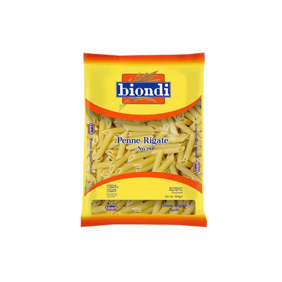 [INVALID] Biondi Penne Rigate No. 18 Pasta 500 gram 500gram