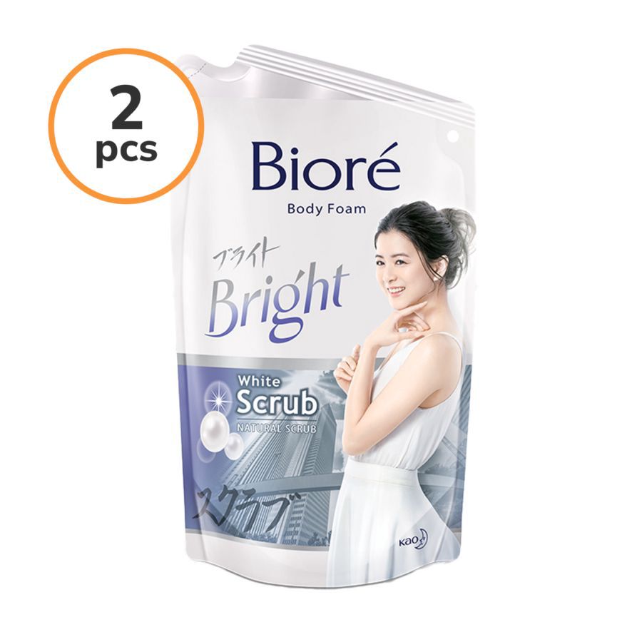 Bundle 2 Biore Body Foam White Scrub - 400ml twinpack 1pcs