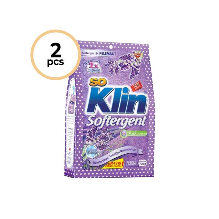 [Bundle 2] SoKlin Powder Detergent Soft Purple Bag 770gr