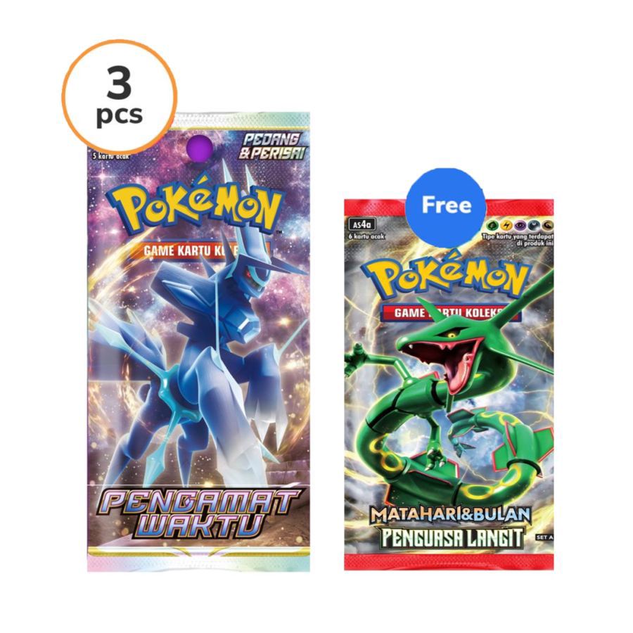 [Bundle 3] Kartu Pokemon - Pengamat Waktu - S10D free Kartu Pokemon AS4B/AS4A 1pcs