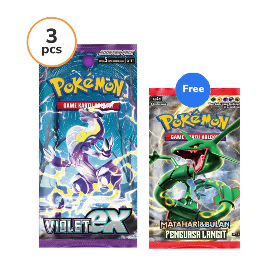 [Bundle 3] Kartu Pokemon - Violet EX - SV1V free Kartu Pokemon AS4B/AS4A 1pcs