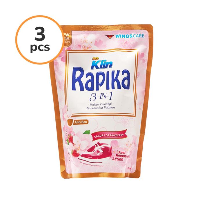 [Bundle 3] Rapika Sakura Strawberry Pouch 400ml